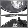 G-PLUS Pair Side Front Bumper Fog Light Lamps Compatible with Audi A8 D3 2004-2007 4E0941699A, 4E0941700A Black