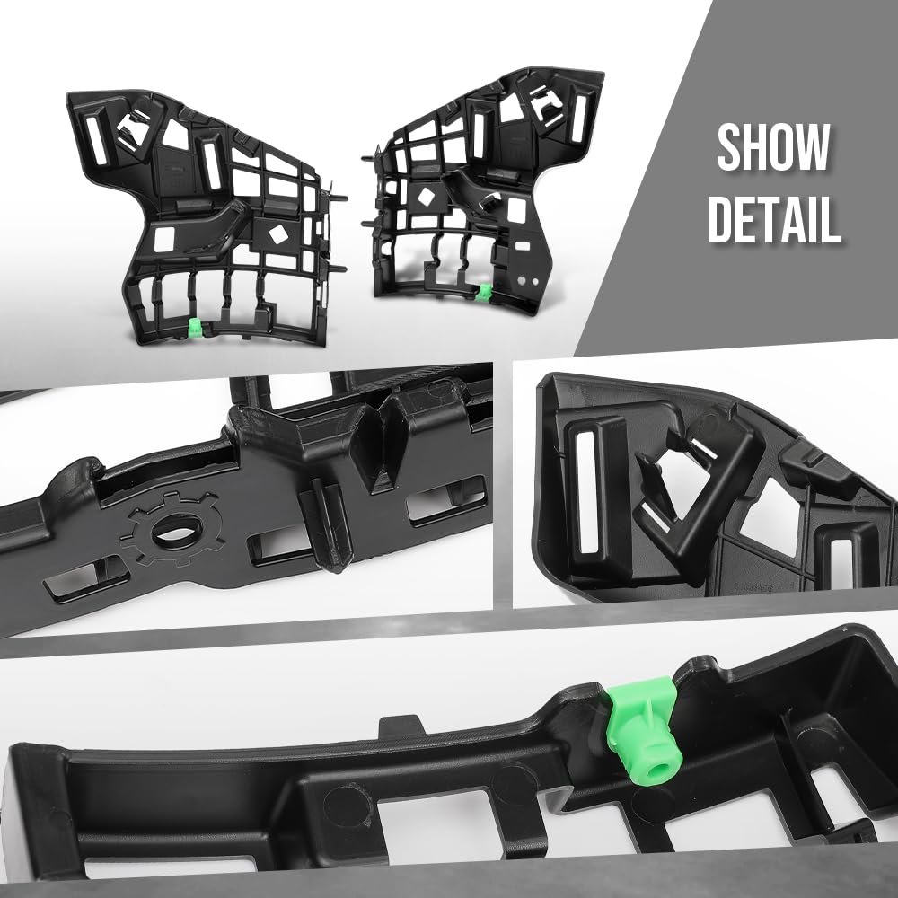 G-PLUS Bumper Bracket Driver & Passenger Side Pair Front Lower Compatible with Volvo XC90 2016-2023 31353403, 31353404 Black