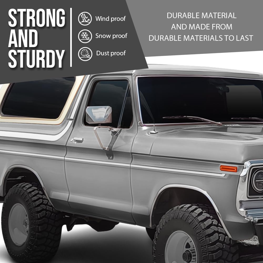 G-PLUS Galvanised Front Floor Mat Fit Ford F100 F150 F250 F350 1967-1979 / Bronco 1978-1979 1st Row Truck Accessories Cargo Liners All Weather Protection 2PCS Sliver Alfombras para Carro