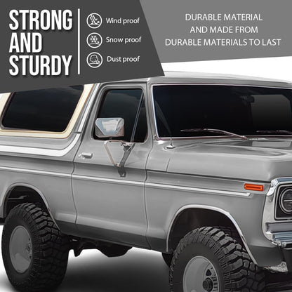 G-PLUS Galvanised Front Floor Mat Fit Ford F100 F150 F250 F350 1967-1979 / Bronco 1978-1979 1st Row Truck Accessories Cargo Liners All Weather Protection 2PCS Sliver Alfombras para Carro