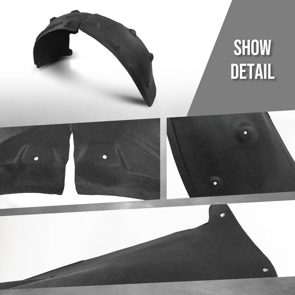 G-PLUS Rear Left Driver Side Fender Liner Compatible with Tesla Model X 2016-2020 1034247-00-I, 103424700I Black