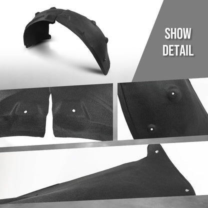 G-PLUS Rear Left Driver Side Fender Liner Compatible with Tesla Model X 2016-2020 1034247-00-I, 103424700I Black