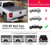 G-PLUS 8Ft Long Bed 4-Fold Lock Tonneau Cover Compatible with 2007-2013 Chevy Silverado GMC Sierra Black