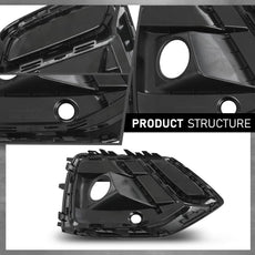 G-PLUS Fog Light Cover Grille Trim 2PCS for Audi Q5 Q5 Sportback 2021-2023 Product Features
