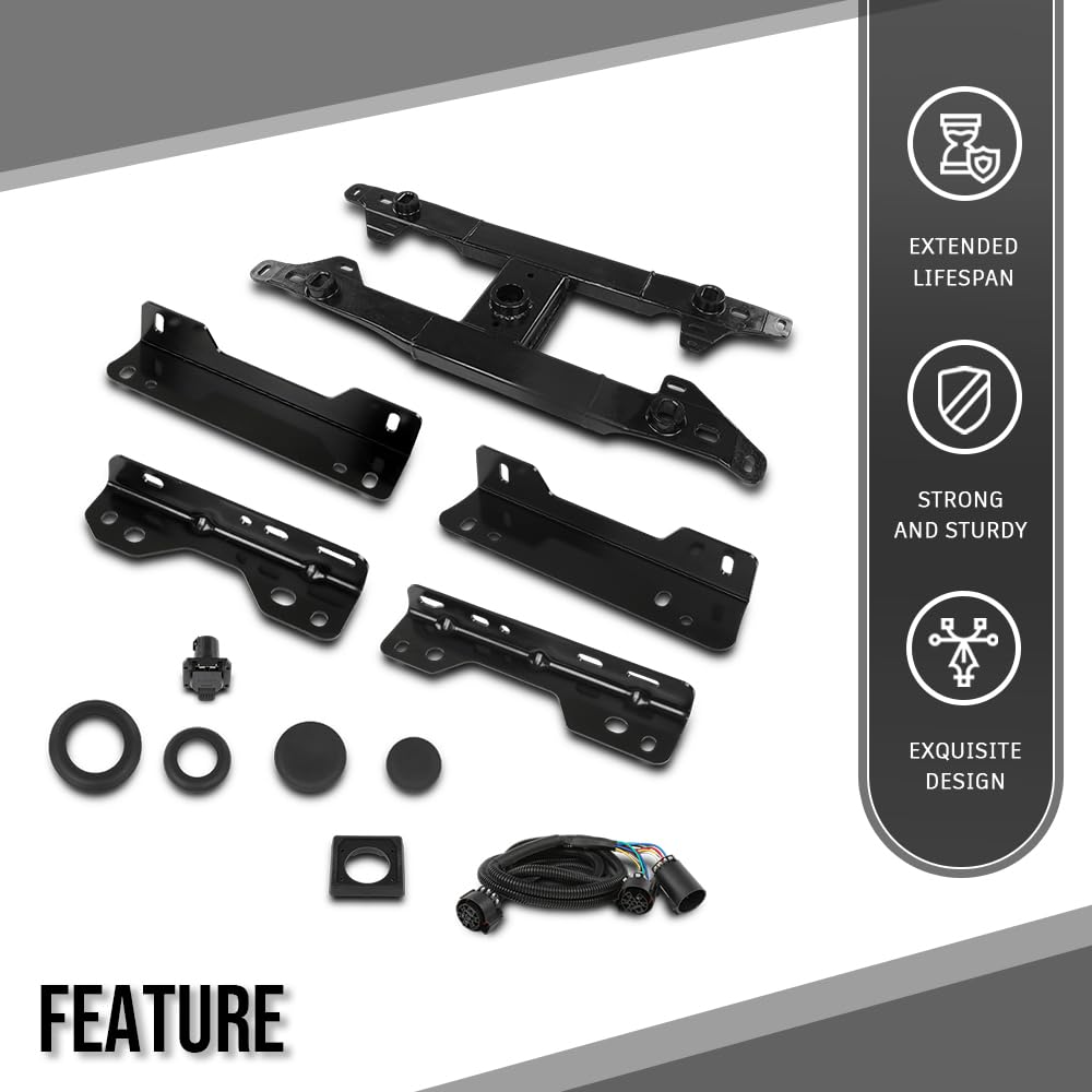 G-PLUS Gooseneck Hitch Prep Package Compatible with Ford F250 F350 F450 F550 Super Duty Truck 2017-2022 Fit 6.75' or 8' Bed Lengths LC3Z-5F057-A Black