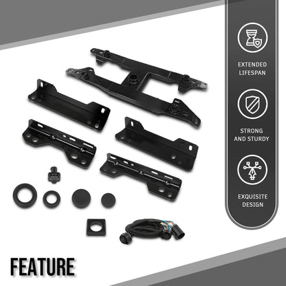 G-PLUS Gooseneck Hitch Prep Package Compatible with Ford F250 F350 F450 F550 Super Duty Truck 2017-2022 Fit 6.75' or 8' Bed Lengths LC3Z-5F057-A Black