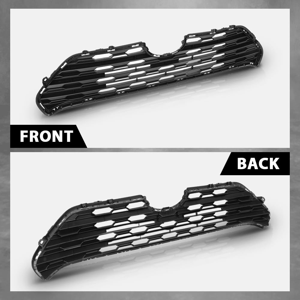 G-PLUS Front Bumper Upper Black Grille Grill Assembly Compatible with Toyota RAV4 2019-2023 531120R120