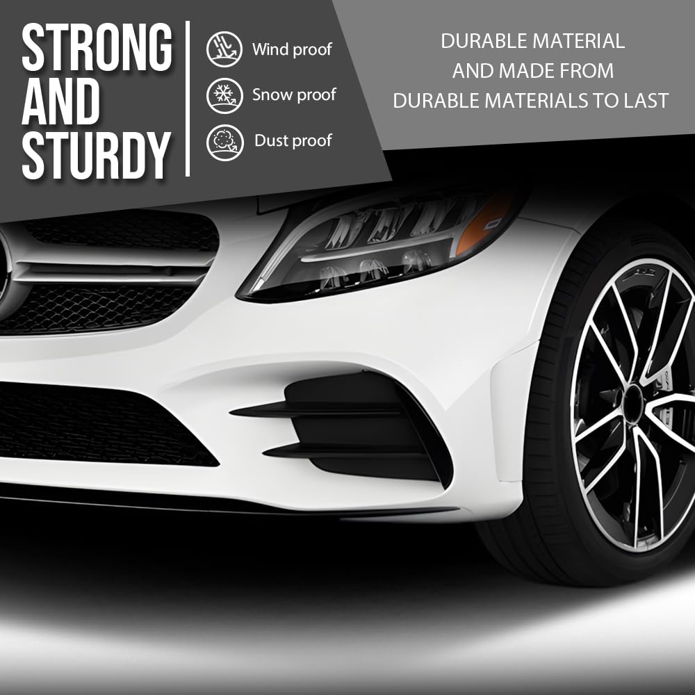 G-PLUS Front Left Outer Bumper Trim Compatible with Benz C300 2019-2023 For Models With AMG Styling 2058858902, MB1046160 Glossy Black