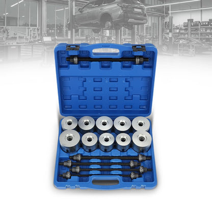 G-PLUS Universal Press & Pull Sleeve Kit Bush Bearing Removal Insertion Tool Set Compatible with Cars, LGV and HGV Silver