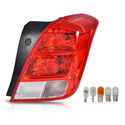 G-PLUS Tail Light Brake Lamp W/Bulbs Compatible with Chevy Trax 2013-2016/LS 2017-2019 GM2801272, 42599455 Red Lens Chrome Housing Right Passenger Side Luces Traseras Rear Brake Lamps Assembly