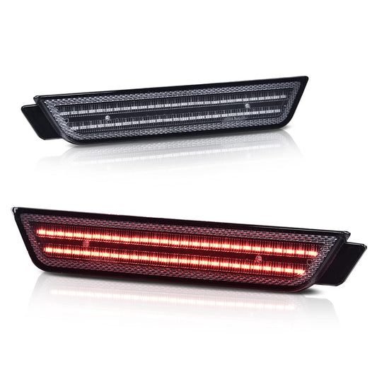 G-PLUS LED Rear Fender Side Marker Light Lamp Pair Smoke Lens Compatible with 2010-2015 Chevy Camaro LS | LT | SS | Z/28 | ZL1 92246253, 92246252