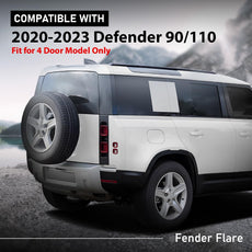 G-PLUS Wheel Arch Trim for Land Rover Defender 2020-2023 Gloss Black Front View