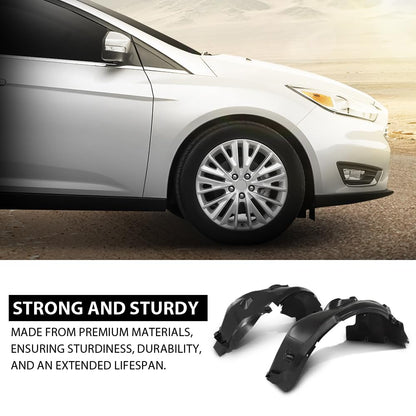 G-PLUS Pair Front Fender Liner, Compatible with Ford Focus S SE 2012-2018, LH Driver & RH Passenger 2PCS, AM5Z16102A, AM5Z16103A