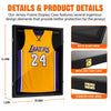 G-PLUS Wall Art Display 32" Jersey Cover Football Basketball Shirt Frame Lockable Box Rack Wall Display/Case Black
