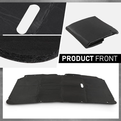 G-PLUS Hood Insulation Pad Heat Shield w/Clips Compatible with Ford F250 F350 F450 Super Duty 1999-2007/Fit Ford Excursion 2000-2007 Black Heat Blanket