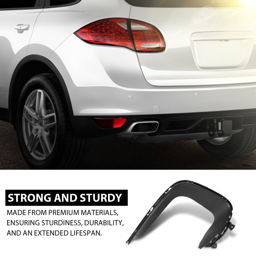 G-PLUS Rear Left Bumper Trim, Compatible with Porsche Cayenne 2011-2014, Driver Side, 958505837009B9, PO1182101