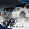 G-PLUS Front Fog Lights Assembly Compatible with 2004-2015 Nissan Titan / 2005-2007 Nissan Armada Clear Lens Driving Fog Lamps Compatible with w/ 889 12V 37.5W Bulbs 2pcs