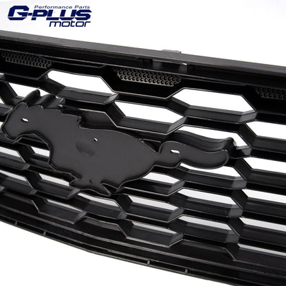 G-PLUS Front Upper Bumper Black Billet Grille Insert Compatible With 2015 Ford Mustang