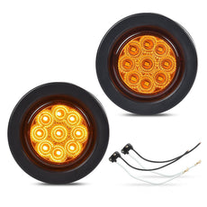 G-PLUS 2PCS LED Side Marker Lights 2" Round Amber for Truck Trailer 12V