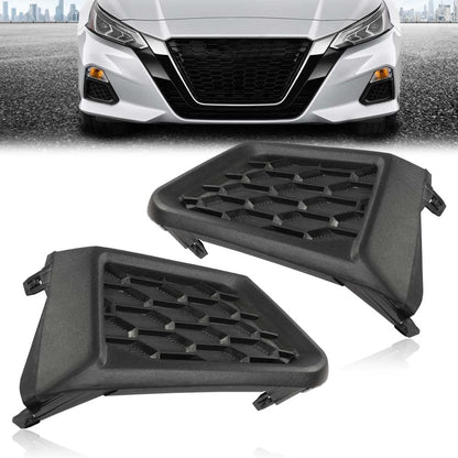 G-PLUS Driver & Passenger Side Fog Light Cover Set Compatible with 2019 2020 2021 NISSAN ALTIMA S SR NI1038163, NI1039163, NI1038163C, NI1039163C, NI1038163V, NI1039163V