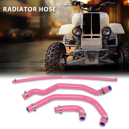 G-PLUS Silicone Radiator Hose Kit Compatible with Yamaha Banshee 350 YFZ350 1987-2006 Pink