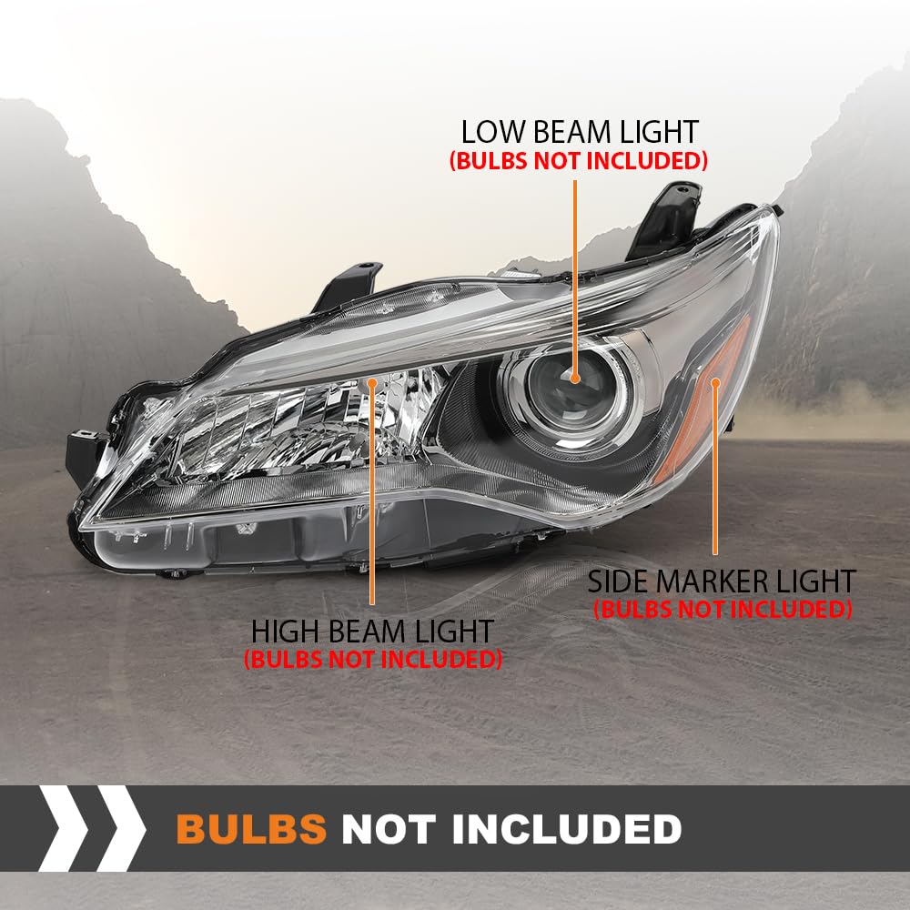G-PLUS Headlights Projector Headlamp Pair Compatible with Toyota Camry 2015-2017 TO2503222, TO2502222, TO2503223, TO2502229, TO2503229 OEM Fit No Modification Needed Black