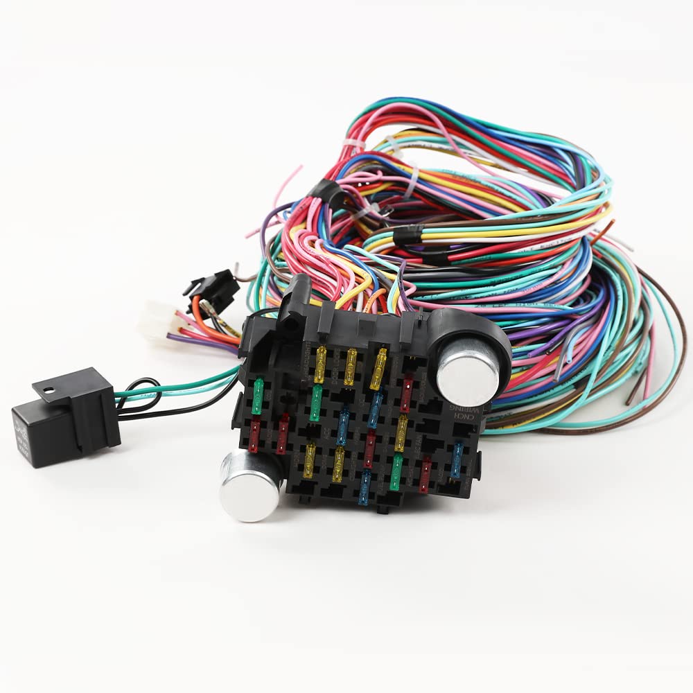 G-PLUS Extra Long Wire 21 Circuit Harness Compatible with Chevy Mopar Ford Hotrod