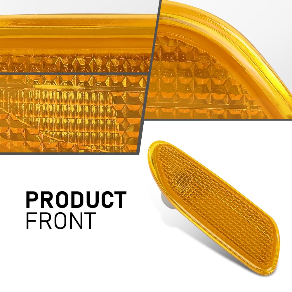G-PLUS Front Bumper Marker Signal Light Passenger Side Compatible with Benz C Class C230 C320 2001-2005 2038200821, 203-820-08-21, MB2551102 Red