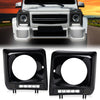 G-PLUS Black Headlight Bezel w/LED DRL Light Strip & Wire harness Compatible with 1990-2018 Mercedes Benz G-class W463 G63 G65 G500 G550 G55 AMG