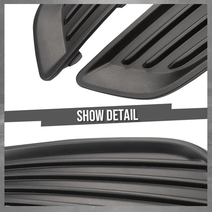 Fog Light Lamp Assembly Trim Bezel Cover Compatible with Ford Focus S/SE Models 2015 2016 2017 2018 Matte Black Front Left Driver Side FO1038150 + Right Passenger Side FO1039150