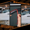 G-PLUS Out-Channel Window Vent Visor Deflectors Tape-On Side Rain Guards Compatible with Ford F150 SuperCab 2015-2024 4PCS Smoky