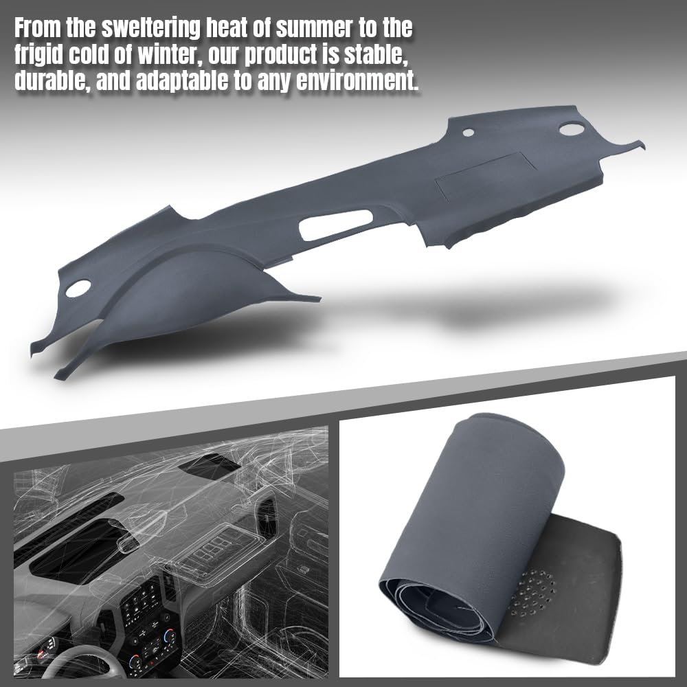 G-PLUS TPE Molded Dashboard Dash Cover Compatible with Honda Acura TL 2004 2005 2006 2007 2008 Dash Board Cover (Light Gray)