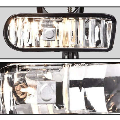 G-PLUS Front Bumper Fog Lamps Pair Compatible with 2000-2006 GMC Yukon/Yukon XL Front Bumper Fog Light, Driver & Passenger Side Clear Lens (Not fit Denali models) GM2592110 GM2593110