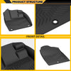 G-PLUS TPE Floor Mats Compatible with Honda Pilot 2023 2024 2025, 1st & 2nd & 3rd Row 4pcs All Weather Full Cover Protection Floor Liners Accessories Cargo Liner