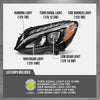 G-PLUS LED Headlight Left Driver Side Compatible with Benz C-Class C300 W205 2015 2016 2017 2018 205906770364, MB2502227 Black