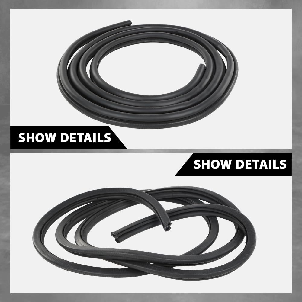 G-PLUS Front Door Rubber Weatherstrip Seal LH or Right 1pc Compatible with Cadillac Escalade 2002-2006 Fit for Chevy Silverado Suburban GMC Sierra 1999-2006