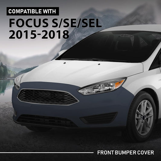 G-PLUS Front Bumper Cover, Compatible with Ford Focus S/SE/SEL 4-Door 2015-2018, FD527664DN, FO1000705