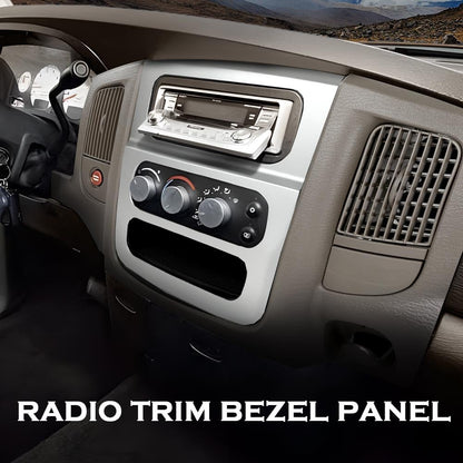G-PLUS Center Dash Trim Bezel Radio Surround Panel Compatible with Dodge Ram 1500 2002-2005/Fits Dodge Ram 2500 3500 2003-2005 Beige