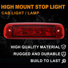 G-PLUS LED 3rd Brake Light for Jeep Cherokee 1997-2001 Chrome Housing Red Lens Product Details