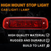 G-PLUS LED Third 3rd Brake Light Compatible with Cherokee 1997-2001 Rear Roof Center High Mount Stop Light Red Lens Chrome Housing Replace For 55155614AE