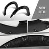 G-PLUS 4PCS Paintable Fender Flares Compatible with Nissan Frontier 2006-2020 Fit 5' Styleside Bed Fit Factory Chrome Front Bumper Black