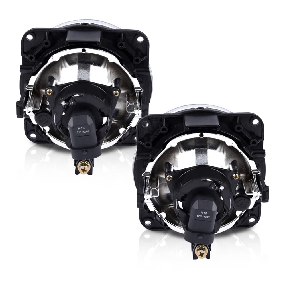 Fog Lights Clear Lens Front Driving Light Assembly Compatible with Ford Mustang Cobra 03-04/Focus(SVT Models Only) 02-04/Escape 05-07 for Lincoln LS 2002