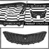 G-PLUS Bumper Grille Grill W/O Camera Front Upper Compatible with Cadillac XT4 2021-2023 84536239, 84658410, 84504262 Chrome Black