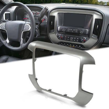 G-PLUS Dash Center Control Bezel Panel Compatible with Chevy Silverado 1500/ GMC Sierra 1500 2014-2019, Fit Chevy Silverado 2500HD 3500HD/ GMC Sierra 2500HD 3500HD 2014-2020 23136581