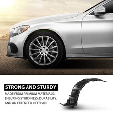 G-PLUS Fender Liner for Benz C300 C400 C43 C450 C63 2016-2021 Front Left Black Additional Angle