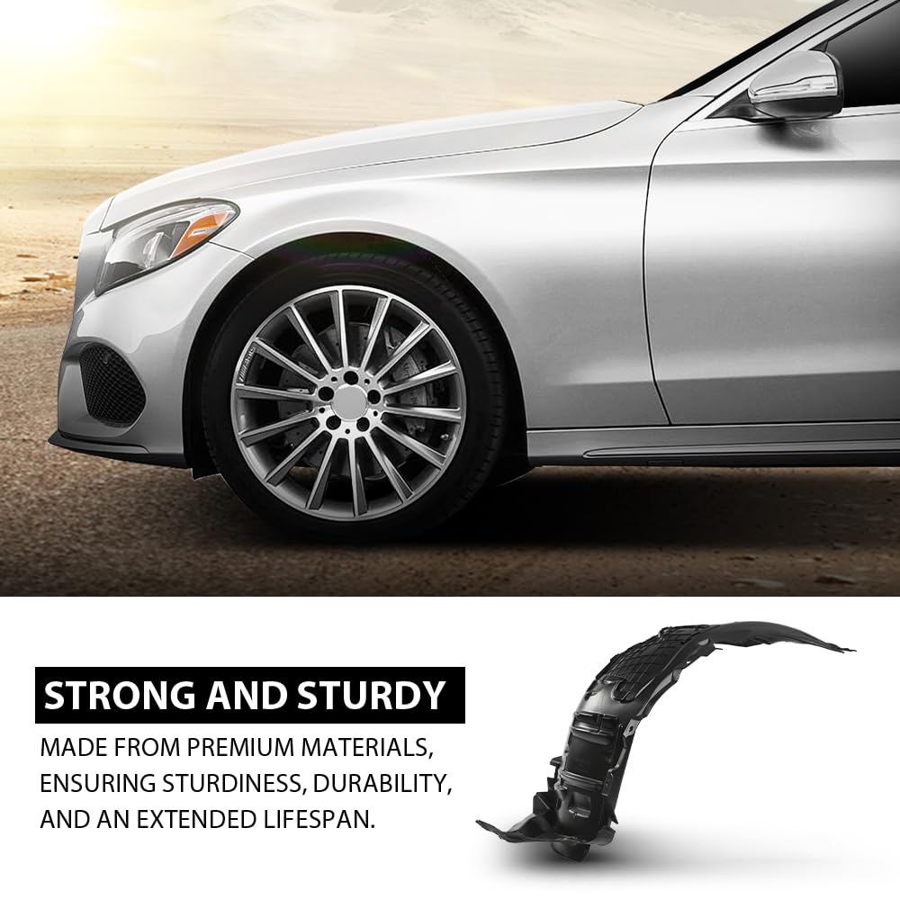 G-PLUS Fender Liner Front Driver Left Side Compatible with Benz C300 C400 C43 C450 C63 2016-2021 2056903301, MB1248181
