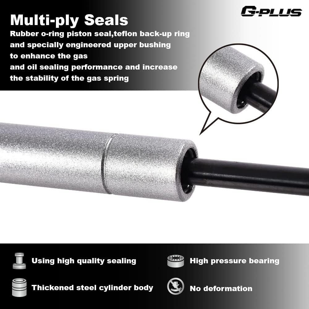 G-PLUS Gas Struts for Heavy Lid,SG430001,Compatible with Silverado Camaro 1982-1992 Silver 2pcs