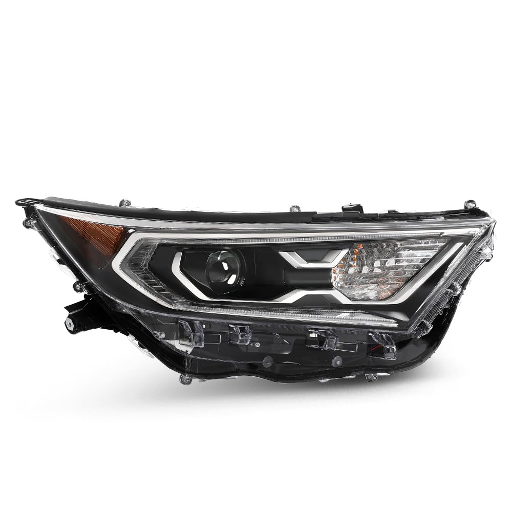 G-PLUS LED Headlights Assembly Front Headlamp Right Compatible with Toyota RAV4 XLE Hybrid XSE/Limited 2019-2022 81110-0R162 Bumper Headlamps,faros delanteros