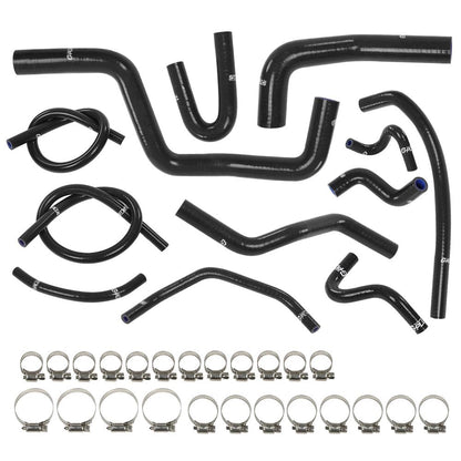 G-PLUS Silicone Radiator Hose Kit w/Clamps Compatible with Honda/Acura Integra DC4 DB7 RS LS GS SE with B18B1 Engine 1994-2001 Black