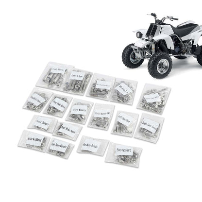 G-PLUS ATV Bolt Screw Kit Set 378 Piece Compatible with Yamaha Banshee 350 YFZ350 1987-2006 Polished Stainless Silver Color Iron